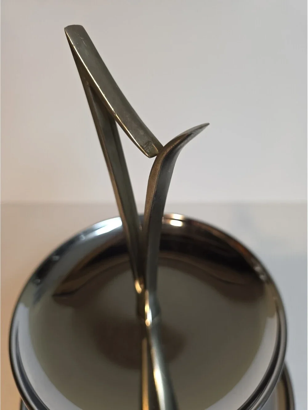 Kromex MCM 11” Atomic 2 Tier Tidbit Serving Tray Chrome
